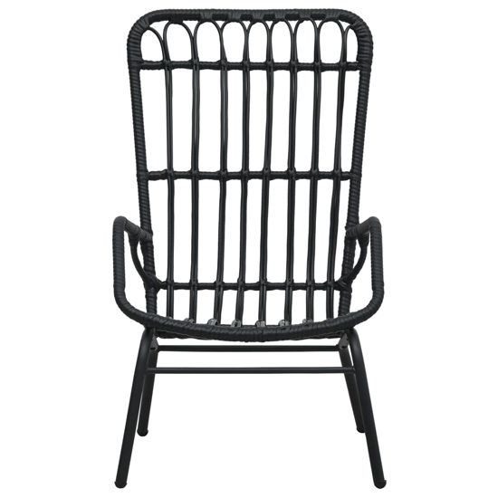 Emma Poly Rattan Garden Seating Chair In Black
