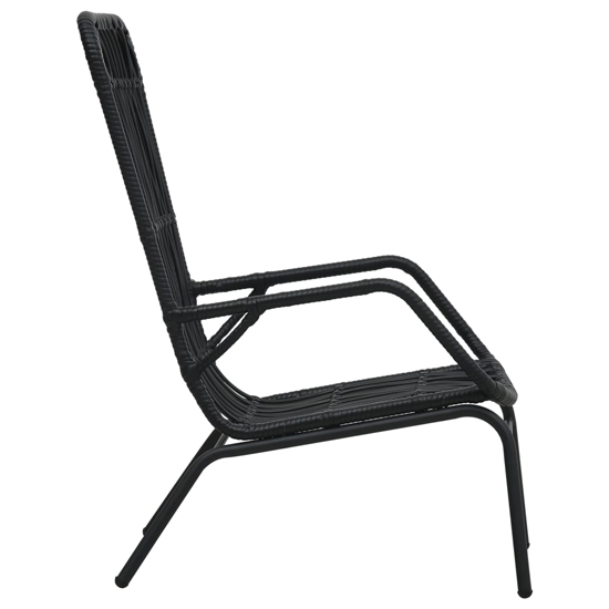 Emma Poly Rattan Garden Seating Chair In Black