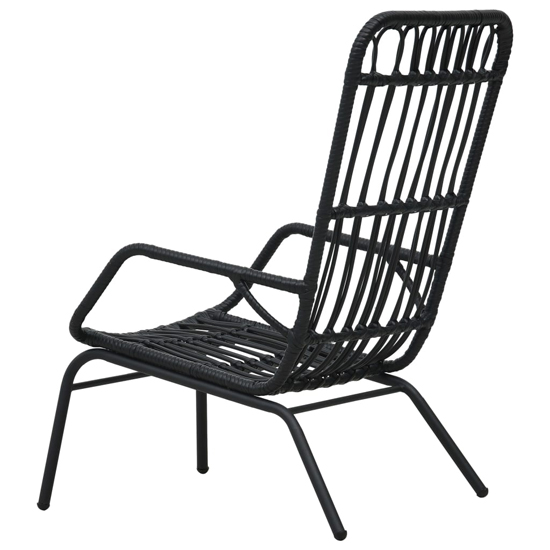 Emma Poly Rattan Garden Seating Chair In Black