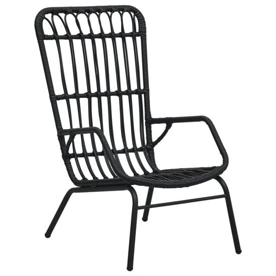 Emma Poly Rattan Garden Seating Chair In Black