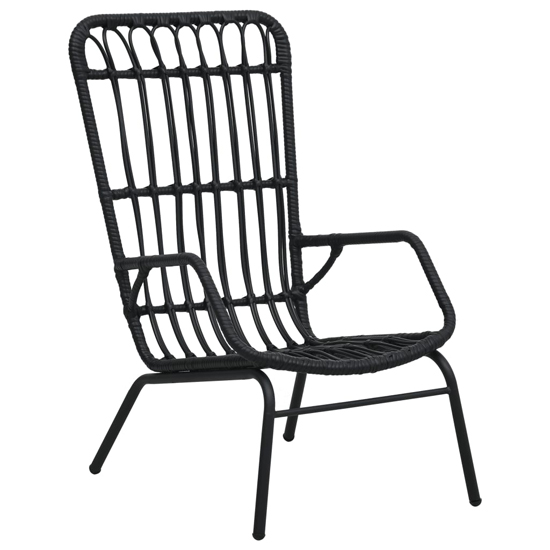 Read more about Emma poly rattan garden seating chair in black