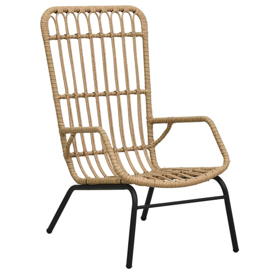 Product photograph of Emma Poly Rattan Garden Seating Chair In Light Brown from Furniture in Fashion