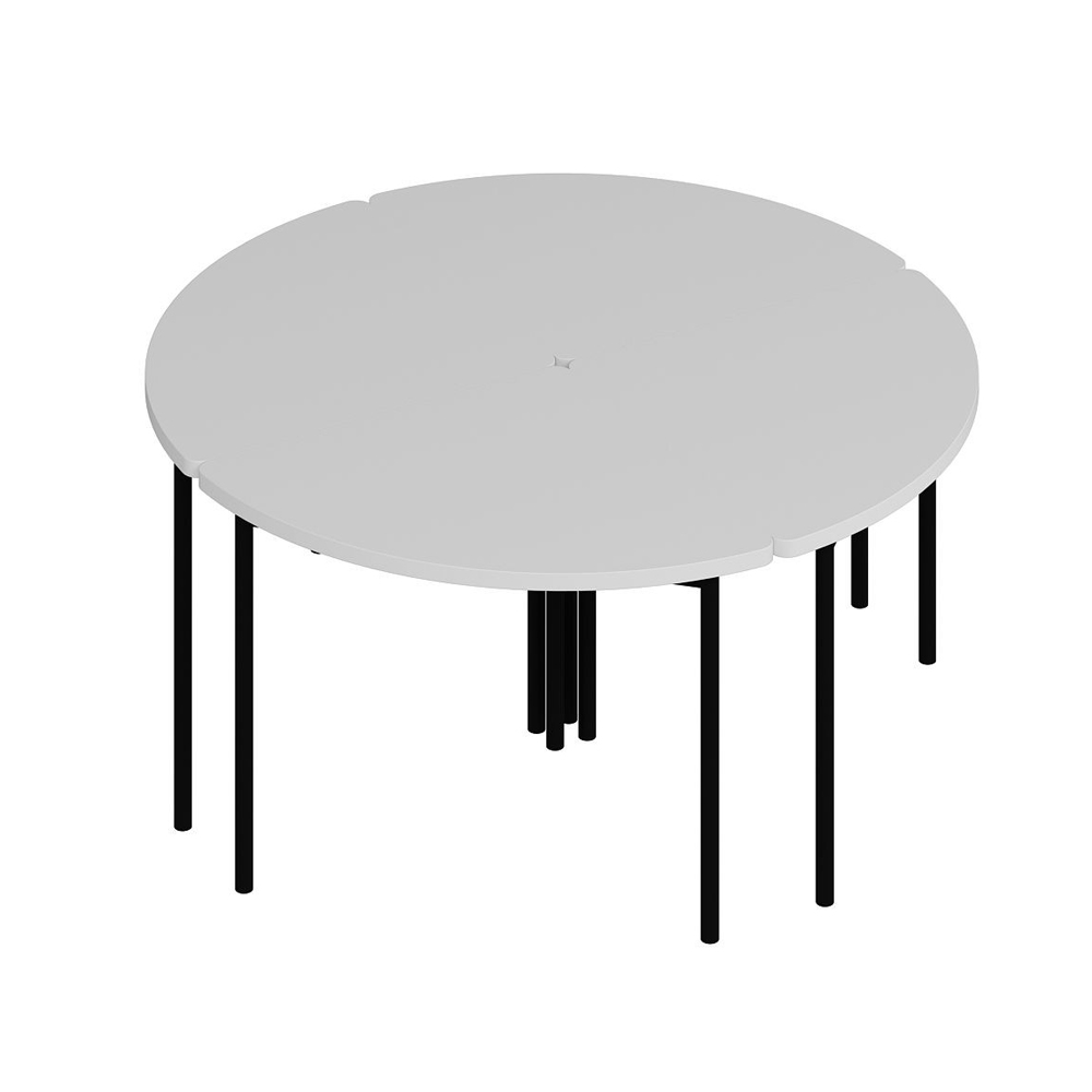 Emma Round Wooden Coffee Table in White