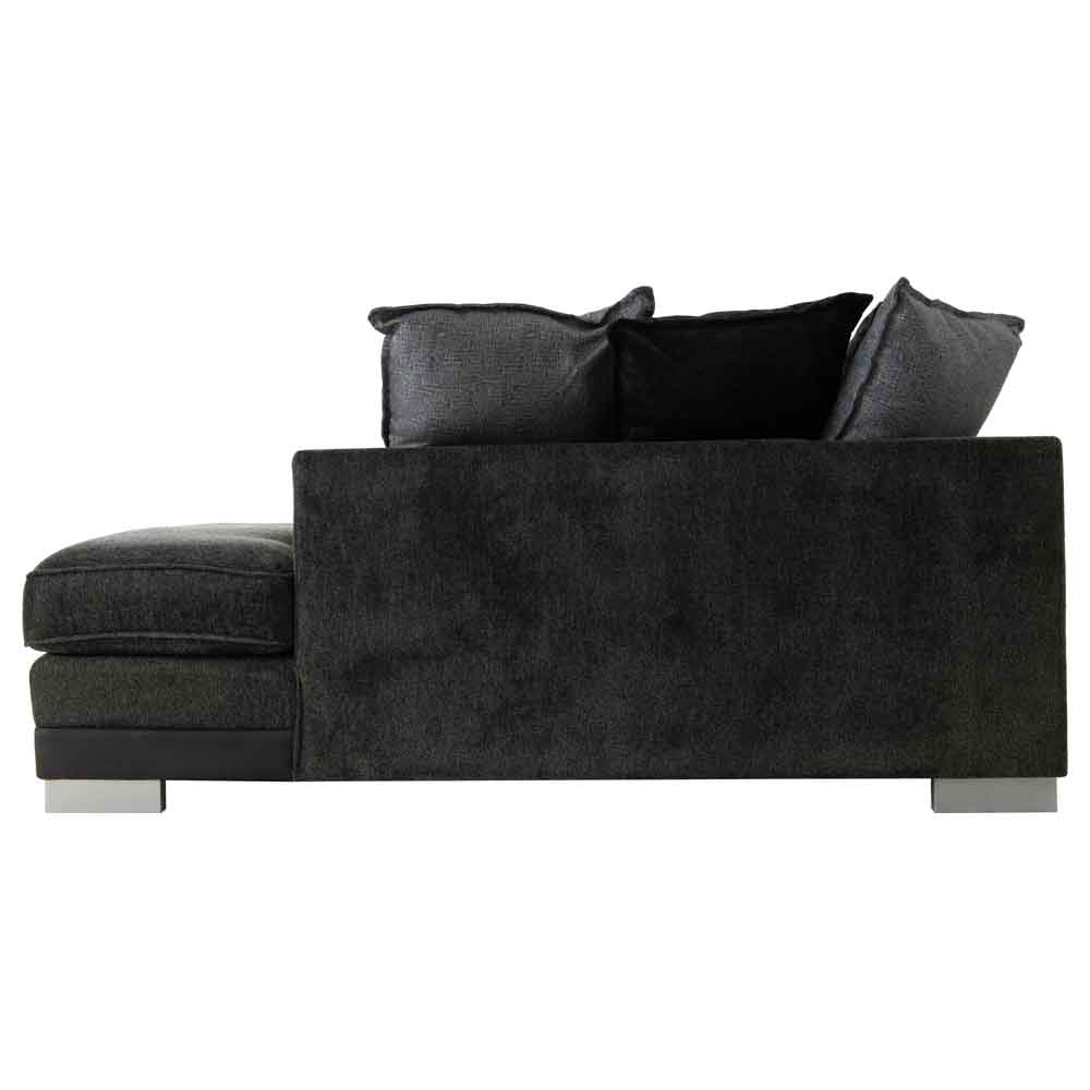 Emmaus Fabric Corner Sofa In Dark Grey