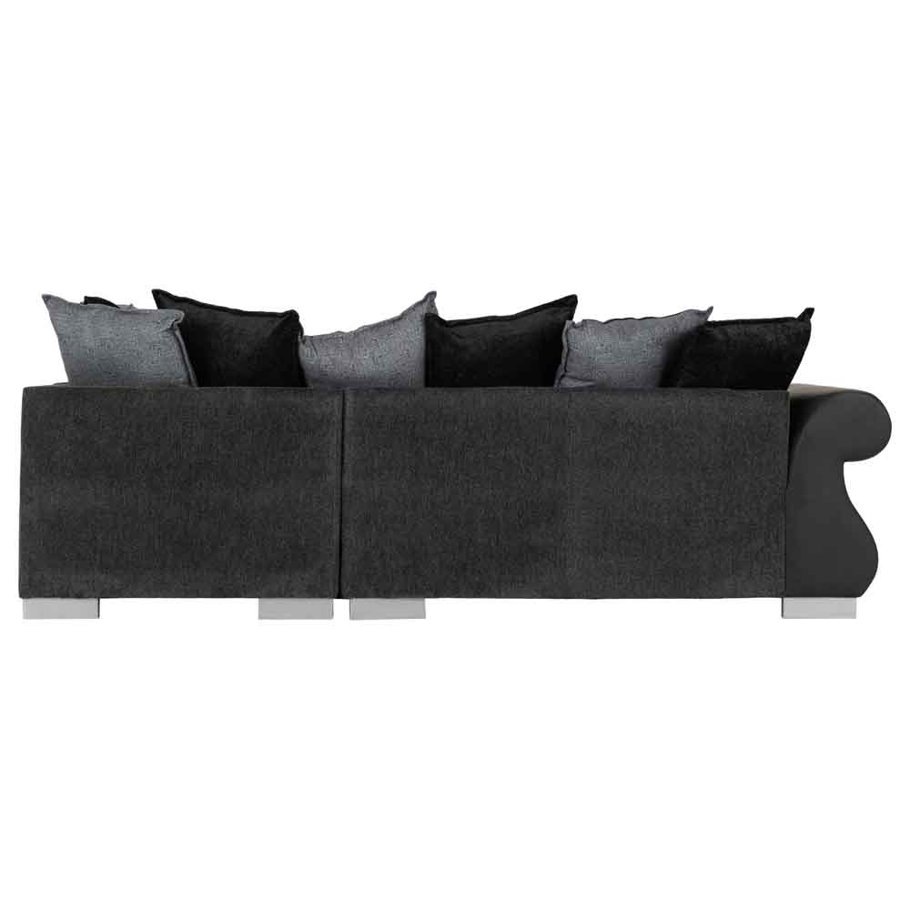 Emmaus Fabric Corner Sofa In Dark Grey