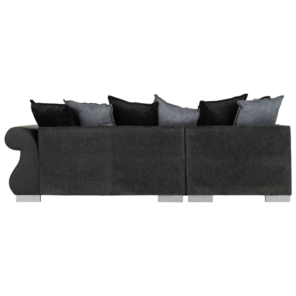 Emmaus Fabric Left Hand Corner Sofa In Dark Grey