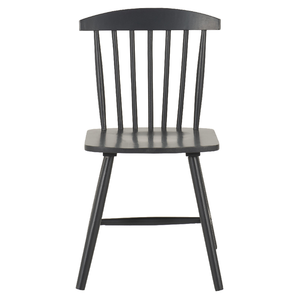 Emmett Dark Grey Wooden Dining Chairs In Pair