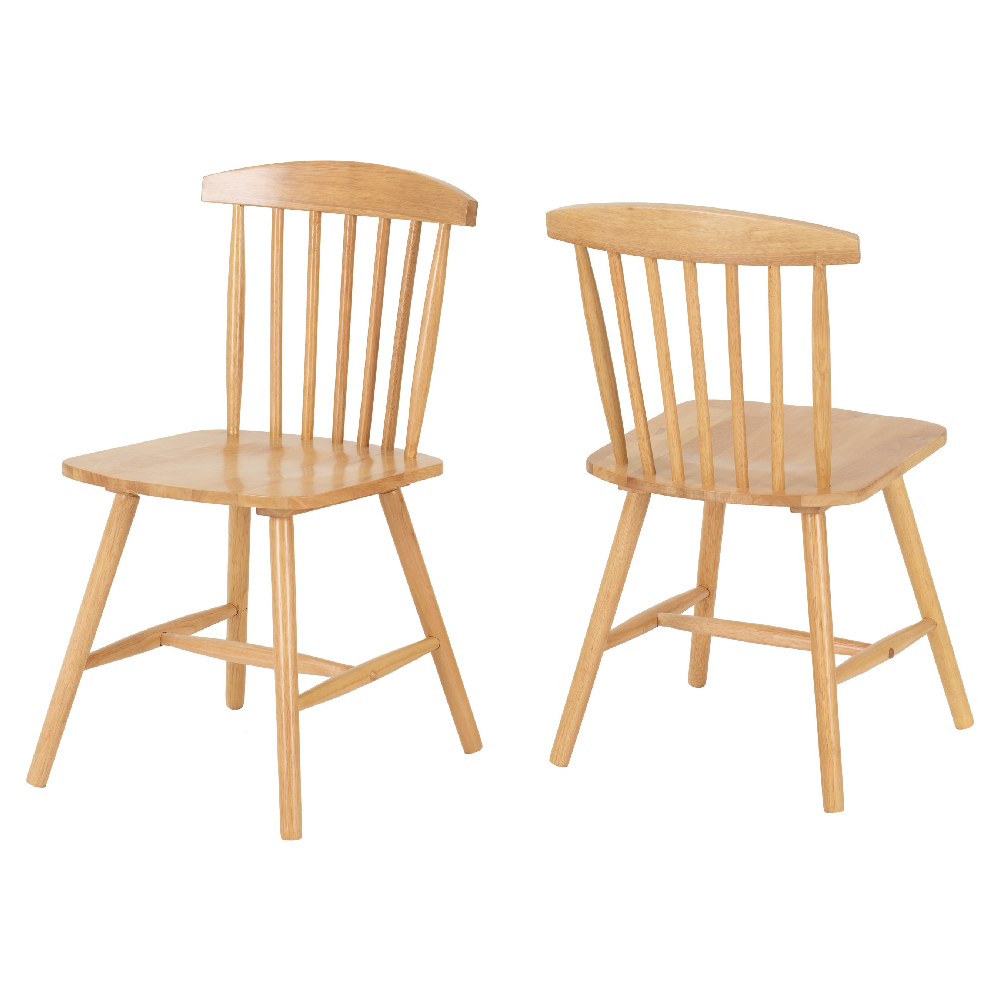 Emmett Natural Oak Wooden Dining Chairs In Pair