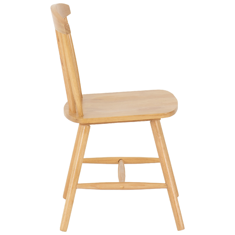 Emmett Natural Oak Wooden Dining Chairs In Pair