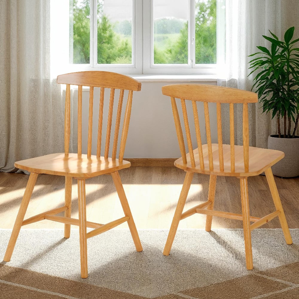 Read more about Emmett natural oak wooden dining chairs in pair