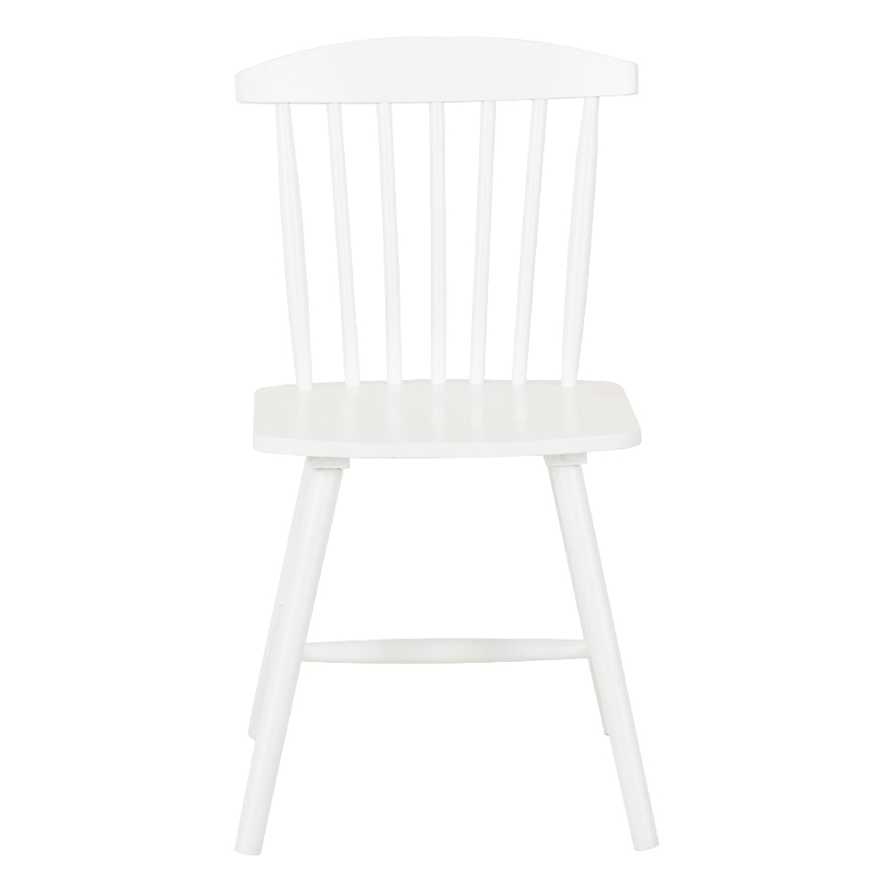Emmett White Wooden Dining Chairs In Pair