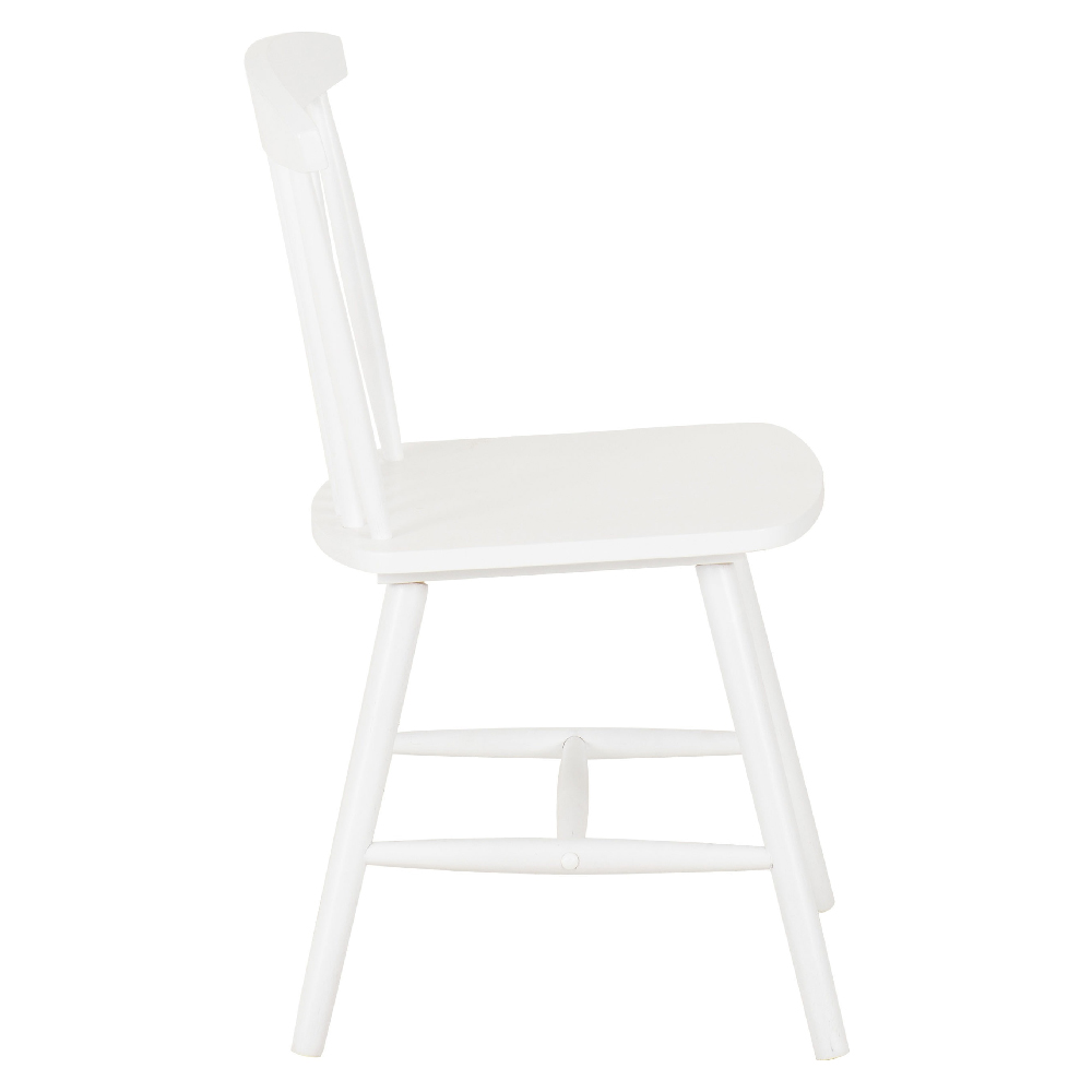 Emmett White Wooden Dining Chairs In Pair