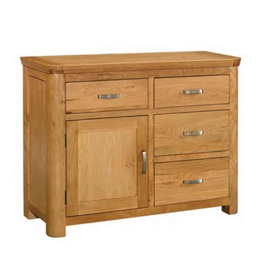 Photo of Empire small sideboard in oak with 1 door and 4 drawers