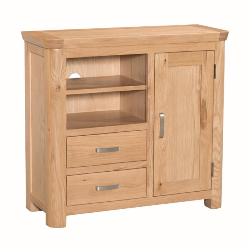 Empire Wooden Sideboard With 1 Door 2 Drawers In Oak