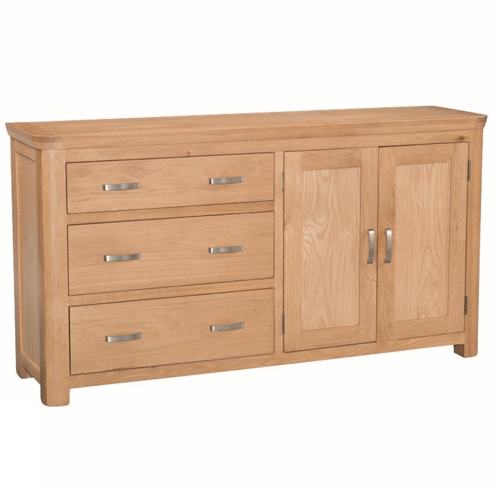 Empire Wooden Sideboard With 2 Doors 3 Drawers In Oak