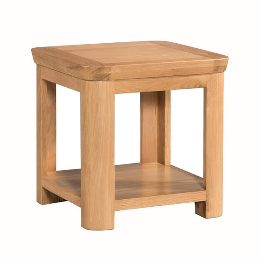 Empire Wooden Square Lamp Table In Oak