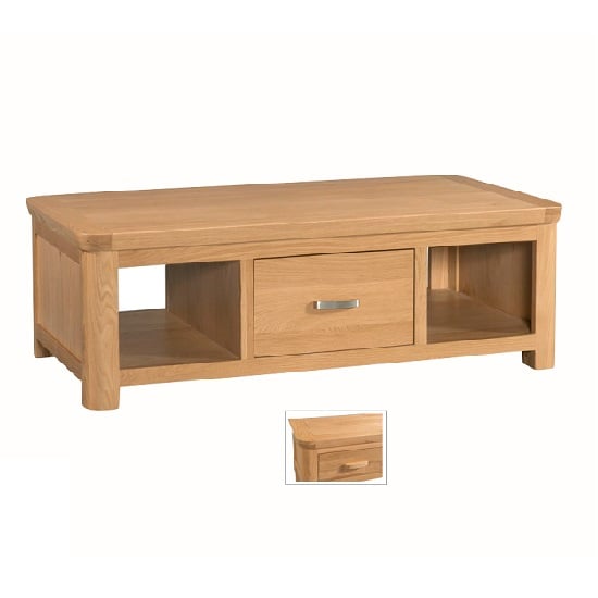 Read more about Empire large wooden coffee table with 1 drawer