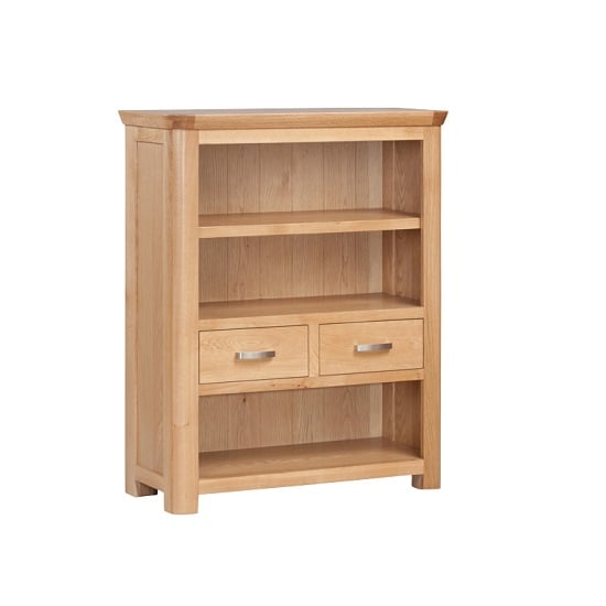Empire Wooden Low Bookcase With 2 Drawers
