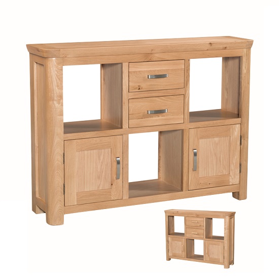 Empire Wooden Low Display Unit With 2 Doors