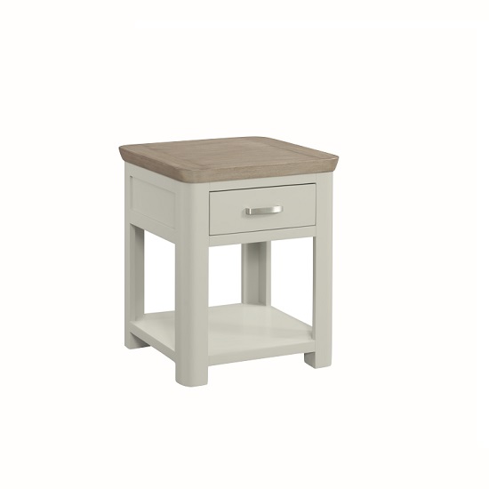 Empire Wooden End Table In Stone Painted With 1 Drawer Furniture in