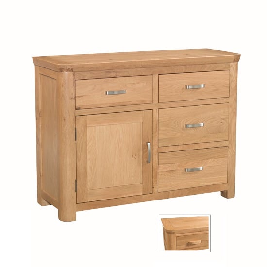 Photo of Empire wooden small sideboard with 4 drawers and 1 door