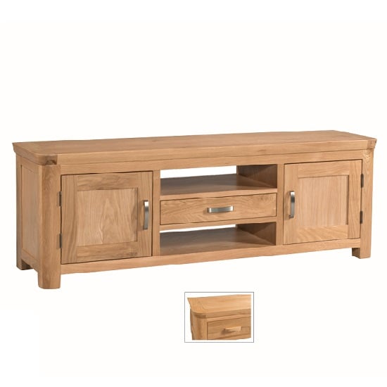 Photo of Empire wide wooden tv stand with 2 doors and 1 drawer