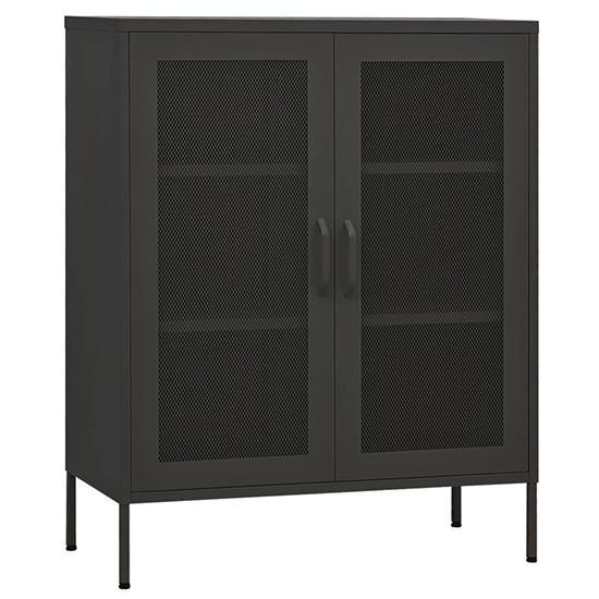 Emrik Steel Storage Cabinet With 2 Doors In Anthracite