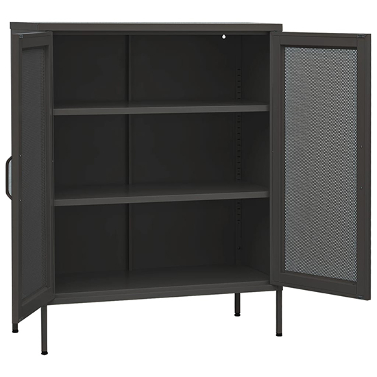 Emrik Steel Storage Cabinet With 2 Doors In Anthracite