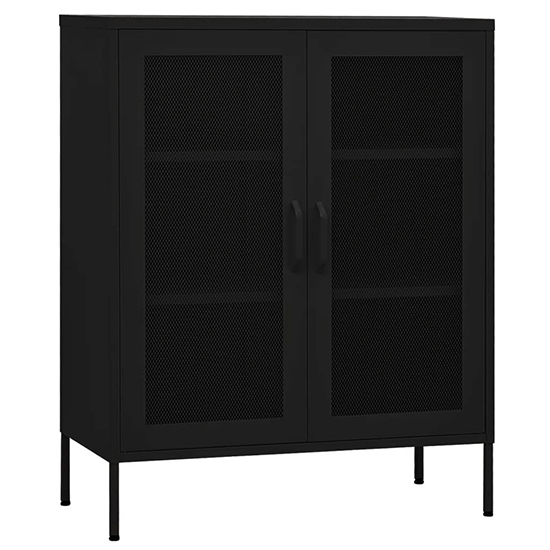 Emrik Steel Storage Cabinet With 2 Doors In Black_2