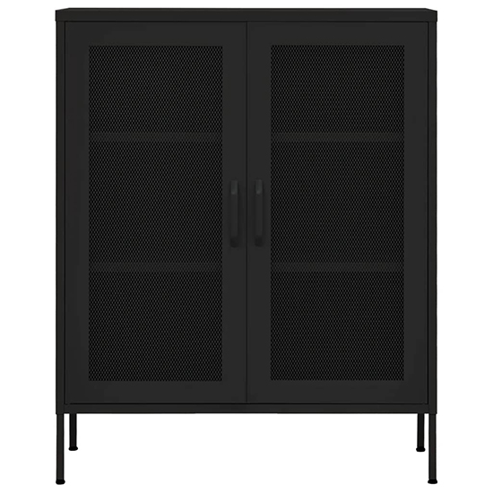 Emrik Steel Storage Cabinet With 2 Doors In Black_3