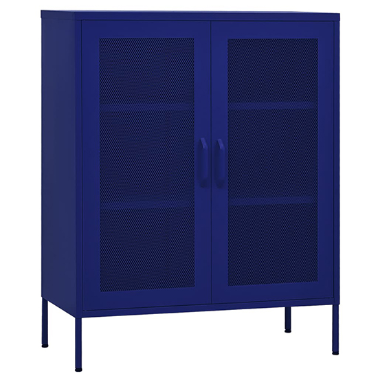 Emrik Steel Storage Cabinet With 2 Doors In Navy Blue_2