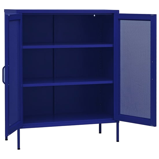 Emrik Steel Storage Cabinet With 2 Doors In Navy Blue_4