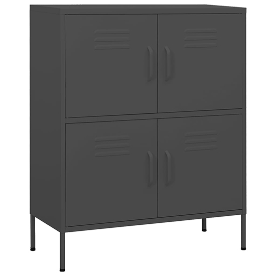 Emrik Steel Storage Cabinet With 4 Doors In Antracite