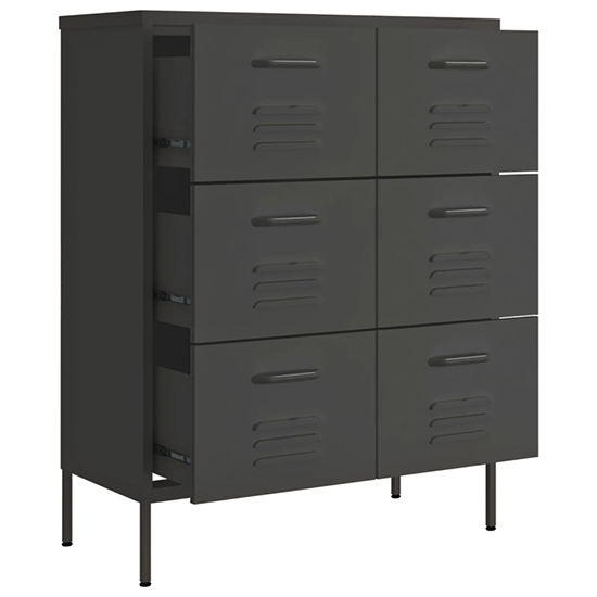Emrik Steel Storage Cabinet With 6 Drawers In Anthracite_4