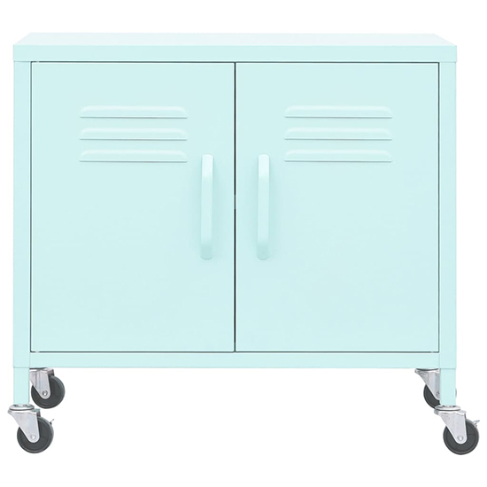 Emrik Steel Storage Cabinet With Castors In Mint