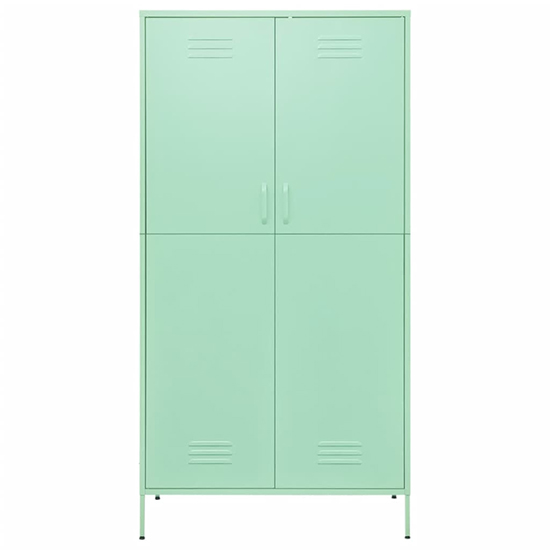 Emrik Steel Wardrobe With 2 Doors In Mint