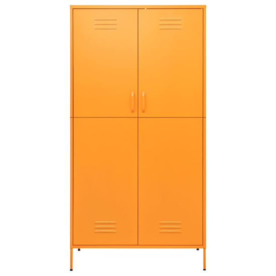 Emrik Steel Wardrobe With 2 Doors In Mustard Yellow Furniture in Fashion