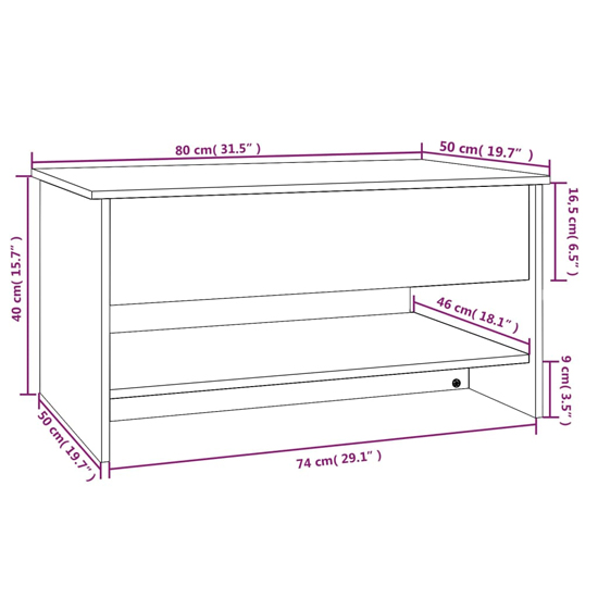 Engin Lift-Up Wooden Coffee Table In Black