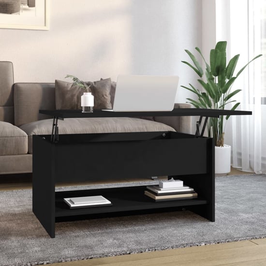 Product photograph of Engin Lift-up Wooden Coffee Table In Black from Furniture in Fashion