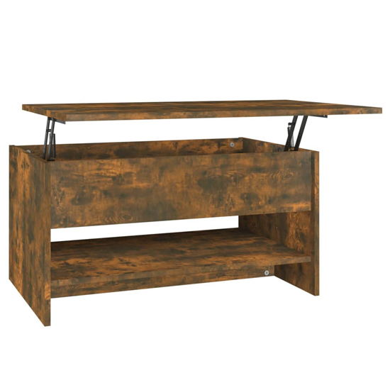 Engin Lift-Up Wooden Coffee Table In Smoked Oak
