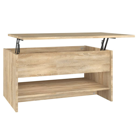 Engin Lift-Up Wooden Coffee Table In Sonoma Oak