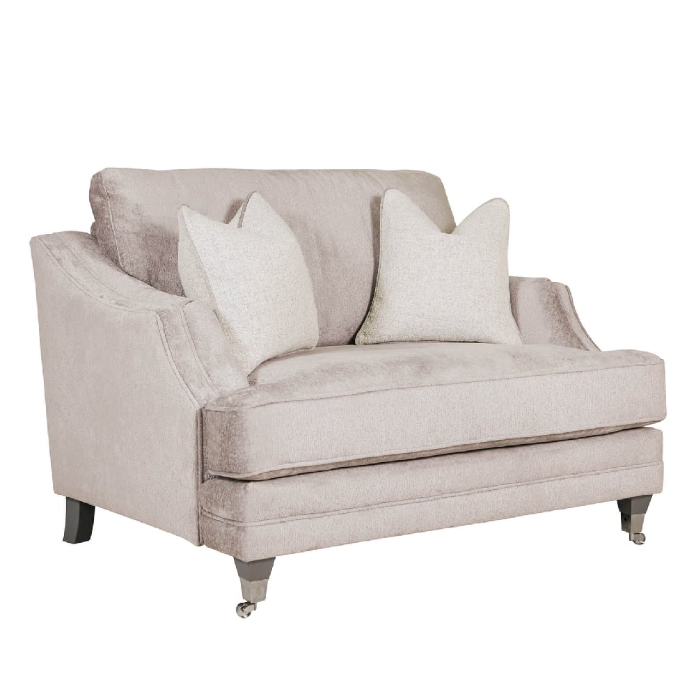 Read more about Enmore velvet 2 seater sofa with 2 scatter cushions in mink