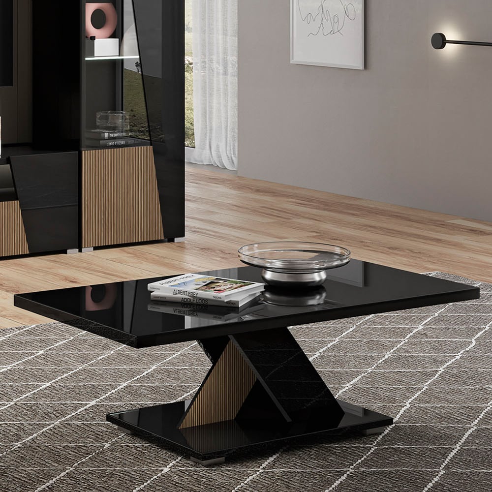 Read more about Enna high gloss coffee table rectangular in black