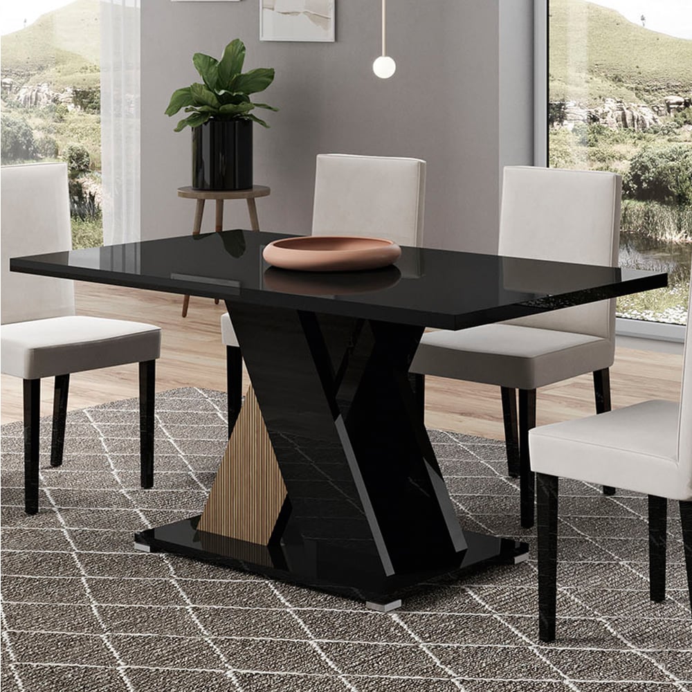 Read more about Enna high gloss dining table rectangular large in black