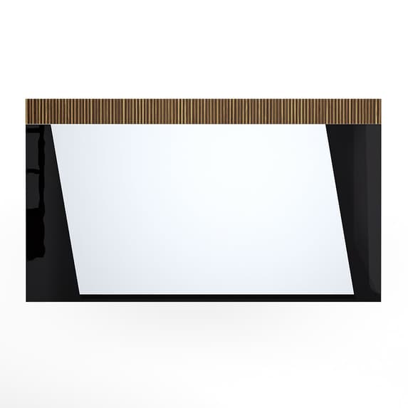 Enna Living Room Set With Sideboard In Gloss Black And LED