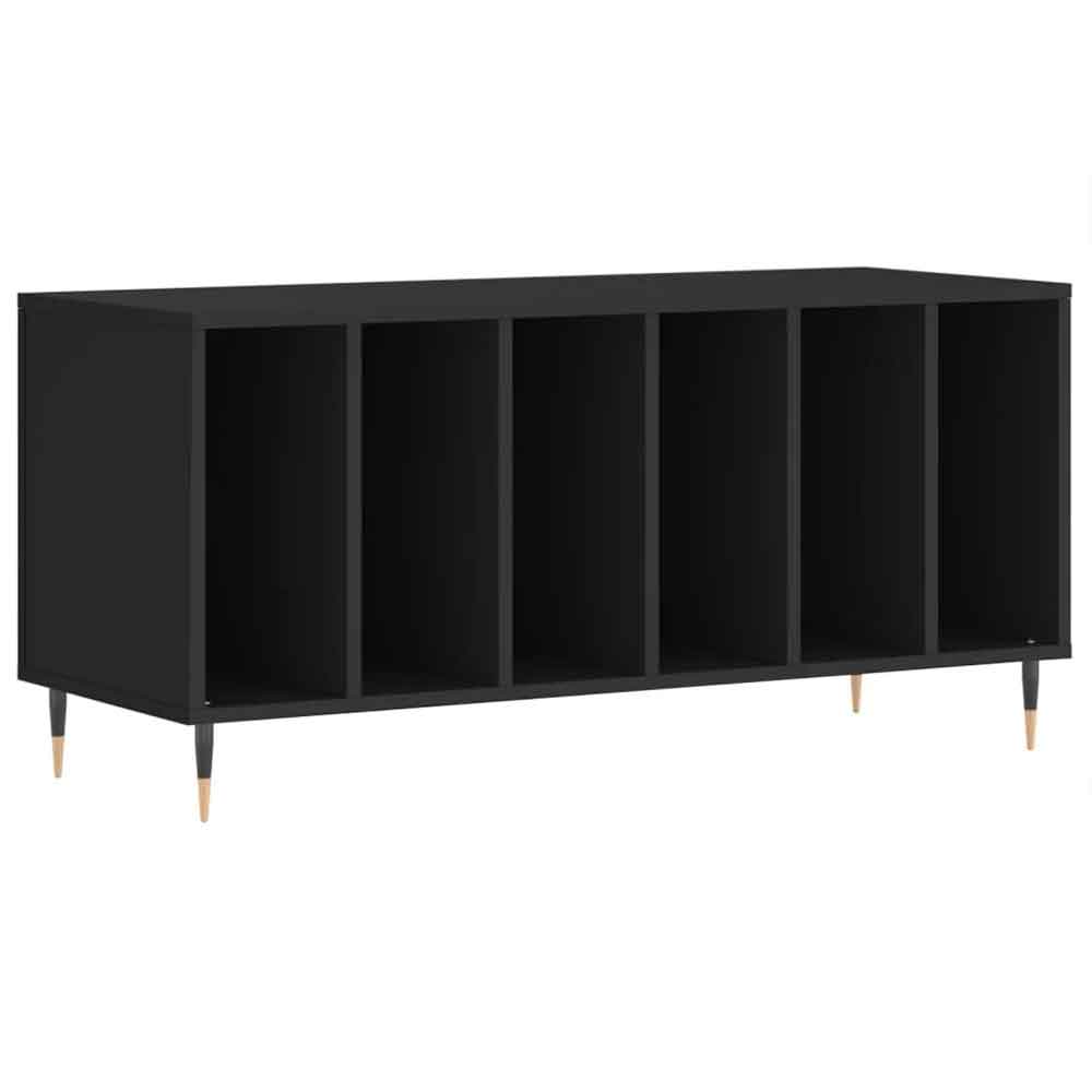 Ennis 100cm Wooden Filing Cabinet With 6 Shelves And Metal Legs - Black