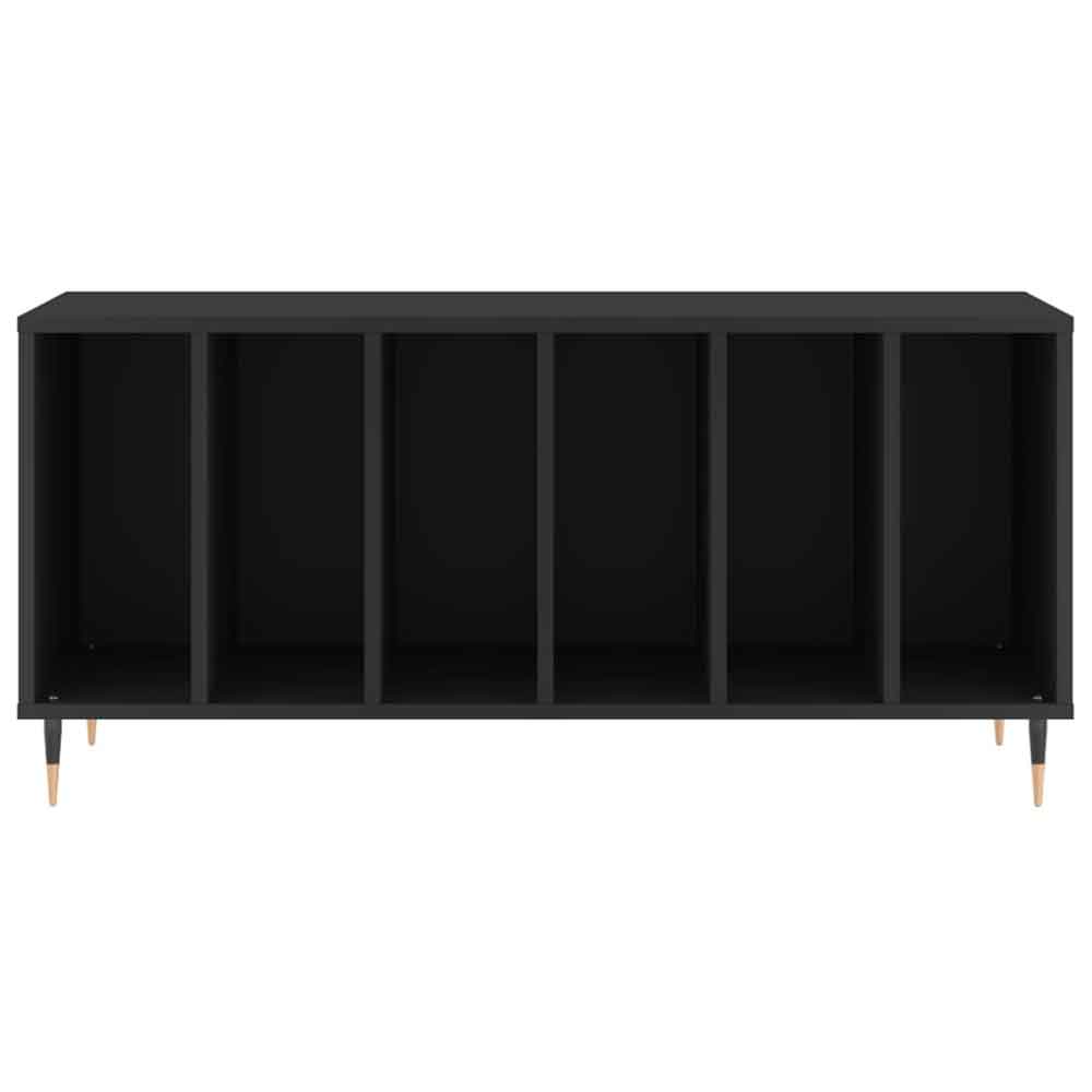 Ennis 100cm Wooden Filing Cabinet With 6 Shelves And Metal Legs - Black