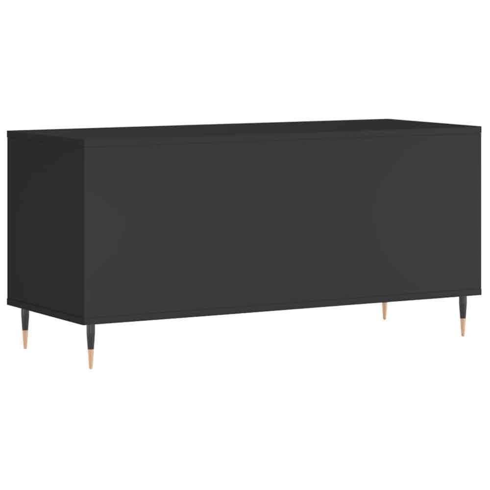 Ennis 100cm Wooden Filing Cabinet With 6 Shelves And Metal Legs - Black