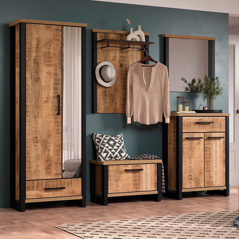 Ennis Wooden Hallway Furniture Set In Natural