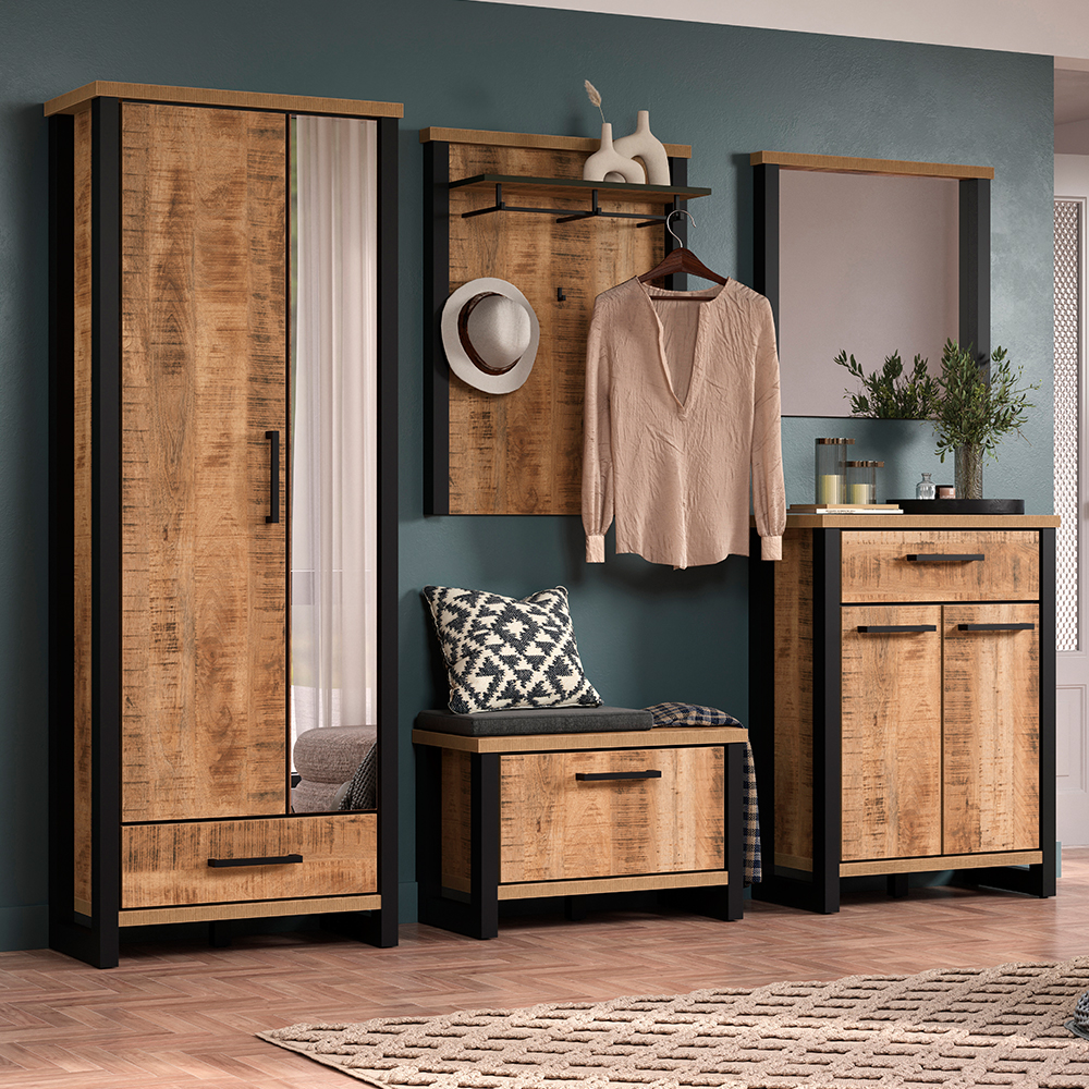 Ennis Wooden Hallway Furniture Set In Natural
